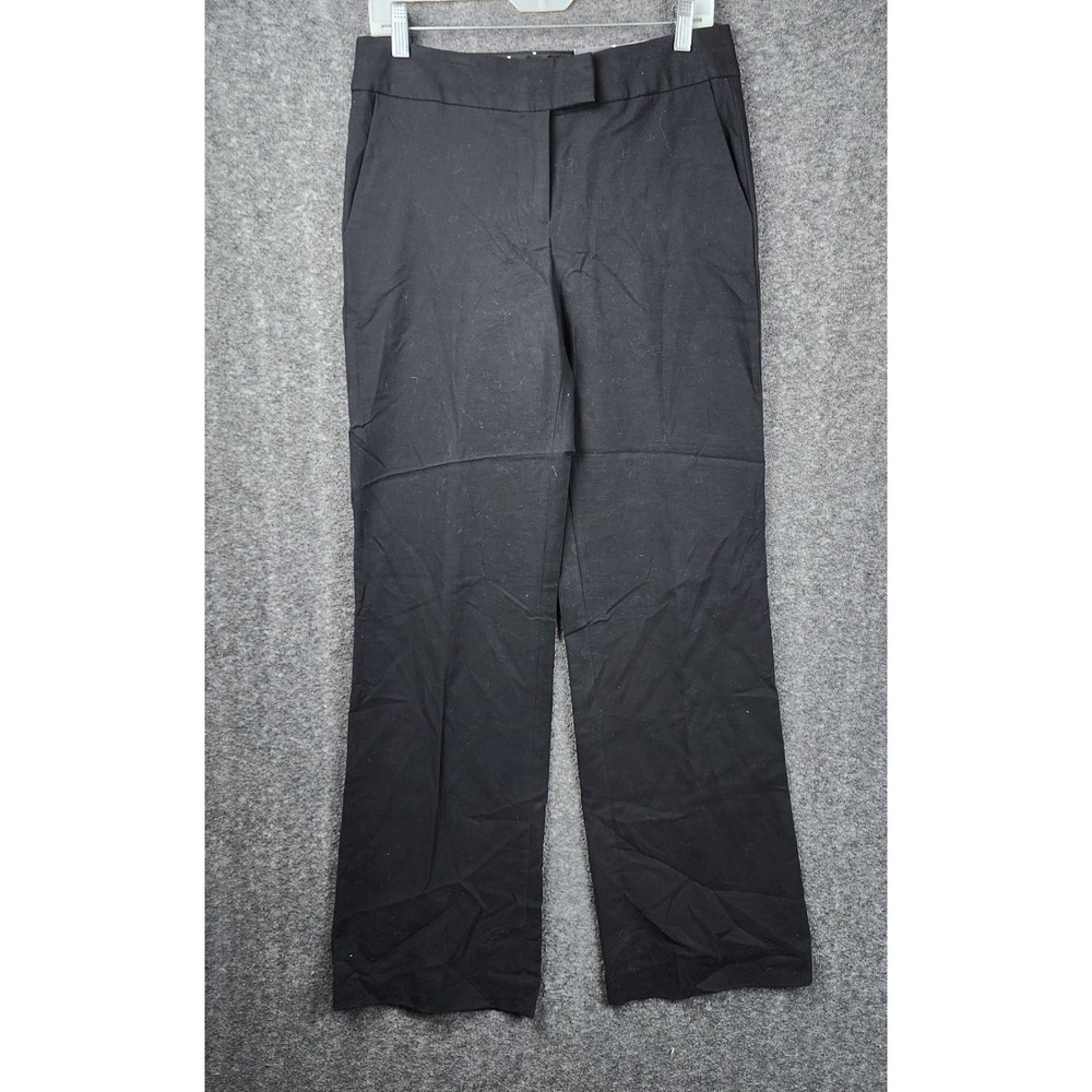 George ME Dress Pants Women 6 Black Soot Wide Leg Trouser Mark Eisen NWT